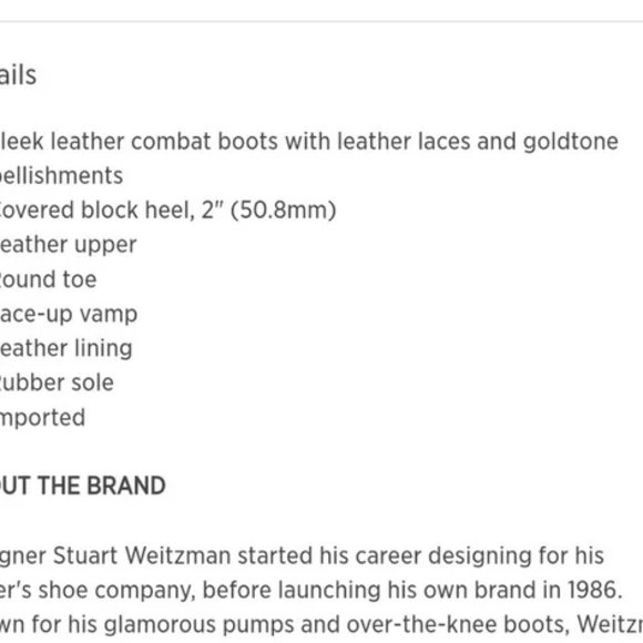 Stuart Weitzman 'Lexy' Leather Combat Boots - Picture 8 of 9